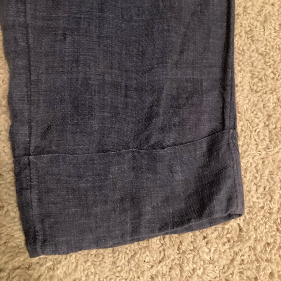 Sigrid Olsen Linen Wide Leg Cropped Pants - Picture 6 of 7